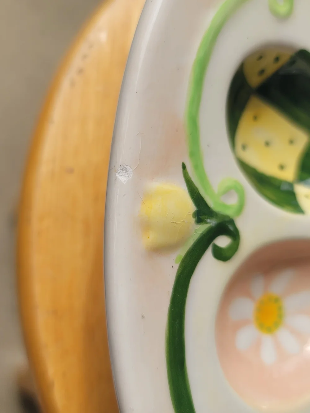 Vintage Hand-Painted Easter Egg Salt & Pepper Shakers on Pastel Egg Tray